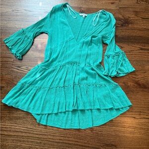 Green swimwear cover up